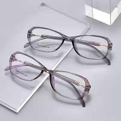 Glasses color-changing myopia women can be equipped with a number of heights, ultra-light, large face, small face, anti-blue light, Korean version of the tide net red frame