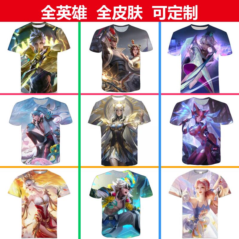 Honor of Kings Lan Bounty Hunter Clothing 3D Printed Unisex Short-Sleeve T-Shirt Summer Youth Children's Cosplay Top Honor of Kings Lan Bounty Hunter Clothing 3D Printed Unisex Short-Sleeve T-Shirt Summer Youth Children's Cosplay Top