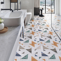 Color modern minimalist geometric watergrindstone tile 600x600 balcony kitchen toilet wall brick anti-slip floor tile