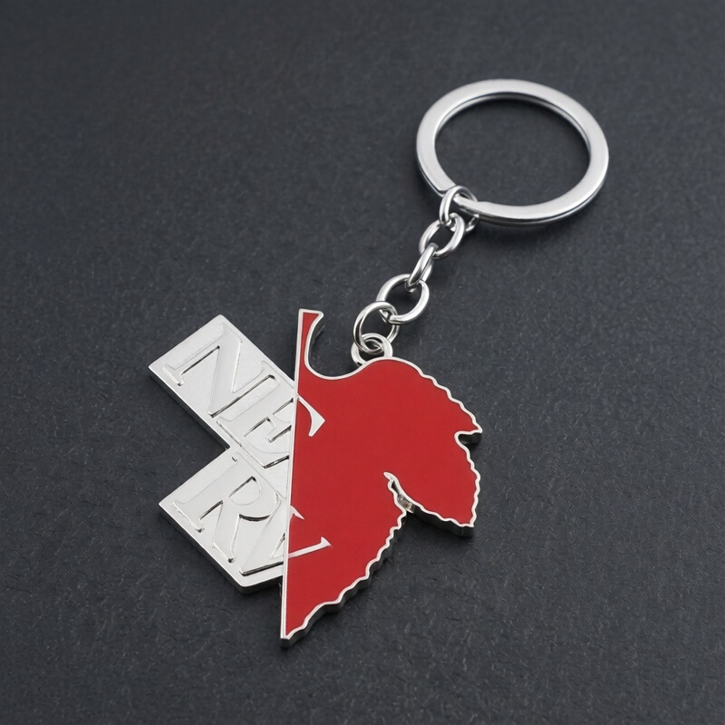 Eva Peripheral Keychain Pendant Nerv Logo Metal Pendant Necklace Unit-01 Evangelion Century Accessories