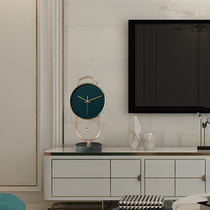 Modern minimalist ceramic clock home fashion desktop table ornaments watch living room creative art silent clock