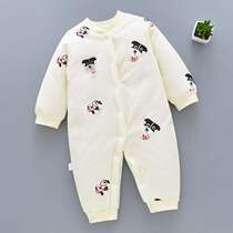 Full cotton era Baby one-piece clothes autumn winter pure cotton thickened warm winter clothing 0 year old baby clothes freshmen