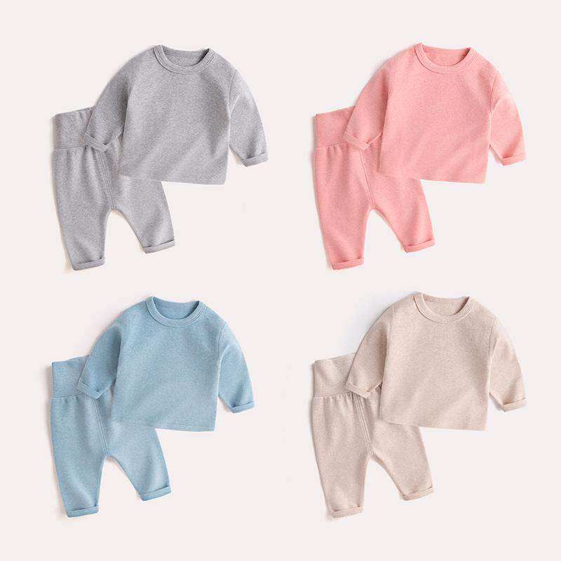 Cotton era baby autumn clothes two-piece set autumn baby foreign style underwear set infant home service new autumn