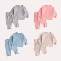 Full Cotton Age Baby Autumn Clothes Two Sets Autumn Baby Foreign Air Underwear Suit Infants Home Suit New Autumn