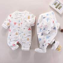 Full Cotton Age Newborn Baby Clothes Autumn Winter Conjoined Clothes Cute Out of clothes Harvest early baby Princess Bo