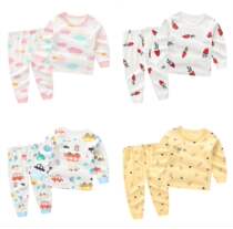 Full cotton era autumn winter children 0-6 year old pure cotton underwear suit baby warm boy woman baby autumn clothes and autumn pants