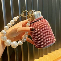 Золотой ремешок для сумки из жемчуга, розовое золото