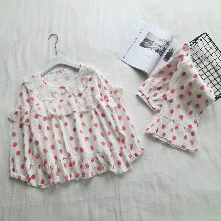 Dịch vụ mặc nhà mùa xuân và mùa thu phù hợp với phụ nữ đồ ngủ dài tay bằng ren cotton công chúa gió có thể mặc ngọt ngào phiên bản Hàn Quốc dễ thương - Nam giới thời trang mặc nhà
