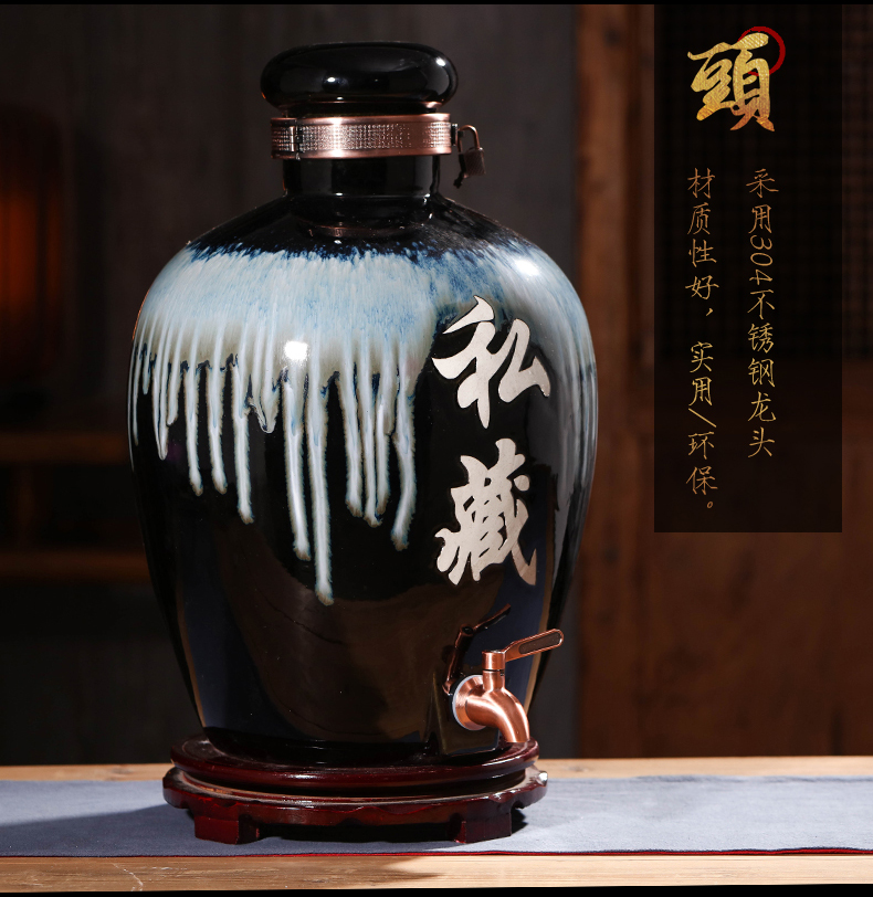 Jingdezhen ceramic jars mercifully it wine pot 10 jins 20 jins 50 pounds with leading domestic blank bottle