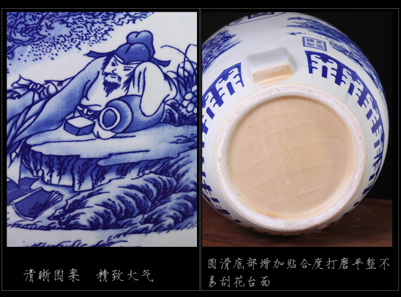 Jingdezhen ceramic jar expressions using sealed mercifully it 50 kg 100 catties 150 catties of blue and white porcelain up hidden jugs