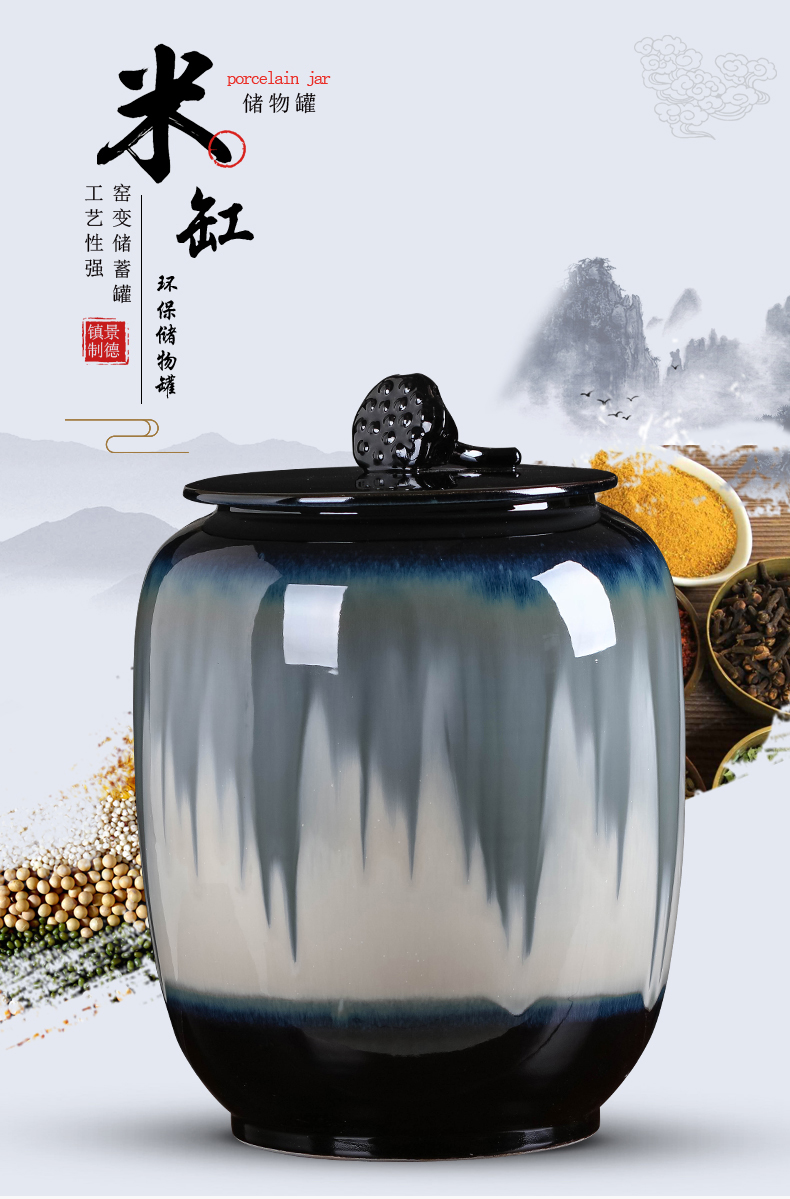 Jingdezhen ceramic large tea pot with cover household seal pot of tea cake pu 'er tea urn awake tea POTS