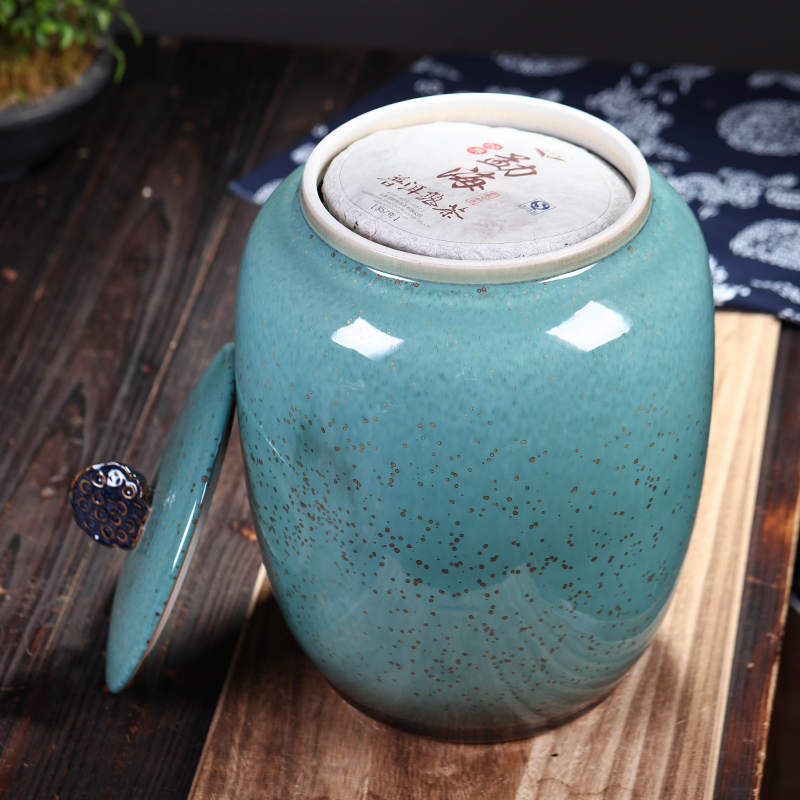 Jingdezhen ceramic tea pot large household seal pot of tea cake tea POTS detong pu - erh tea and tea urn storage