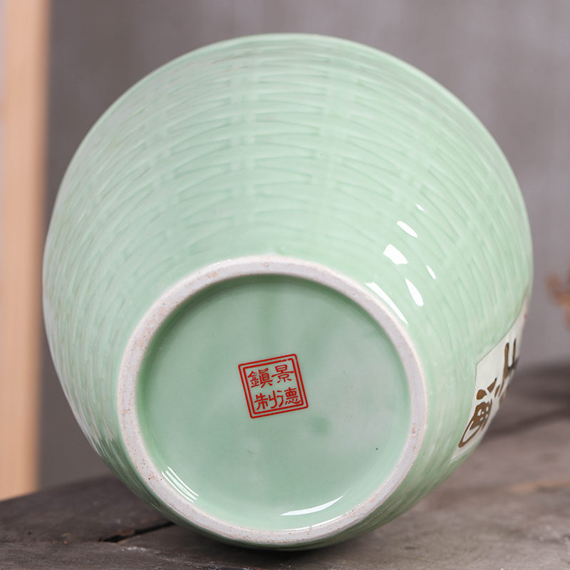 Small bottle of jingdezhen ceramics creative mercifully wine bottle wine home sealed jars 1 catty 3 kg 5 kg Small jugs