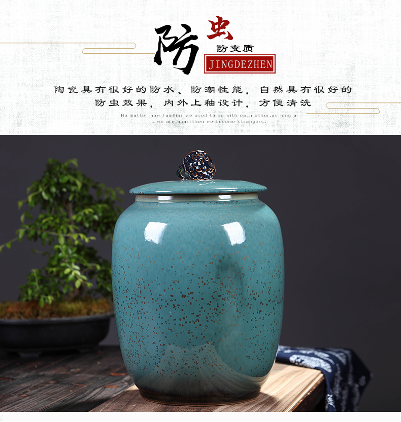 Jingdezhen ceramic tea pot large household seal pot of tea cake tea POTS detong pu - erh tea and tea urn storage