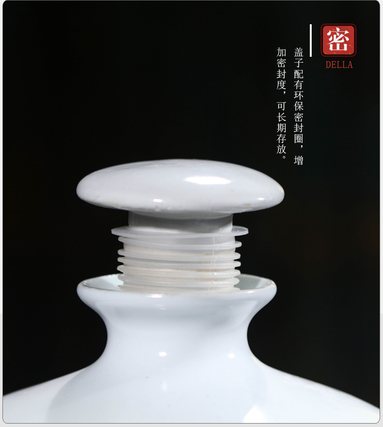 Jingdezhen ceramic terms bottle wine jar flask 1 catty 2 jins of three jin of 5 jins of 10 jins home sealing liquor as cans