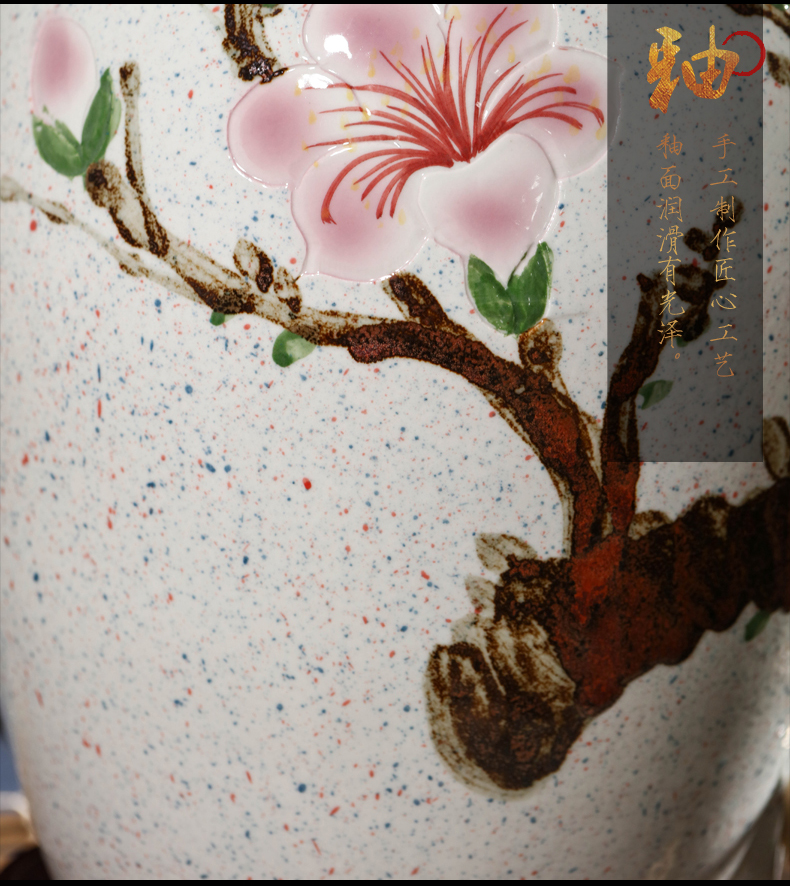 Jingdezhen ceramic jars home antique hand - made mercifully bottle hip 10 jins 20 jins 50 pounds with leading wine VAT