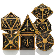 Metal COC running group board game dice DND Dungeons and Dragons polyhedron TRPG Cthulhu D20 dice set