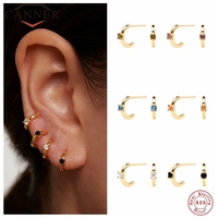 Geometric Zircon Pierring Earring EA RINGS JEWELRY Basin Ente