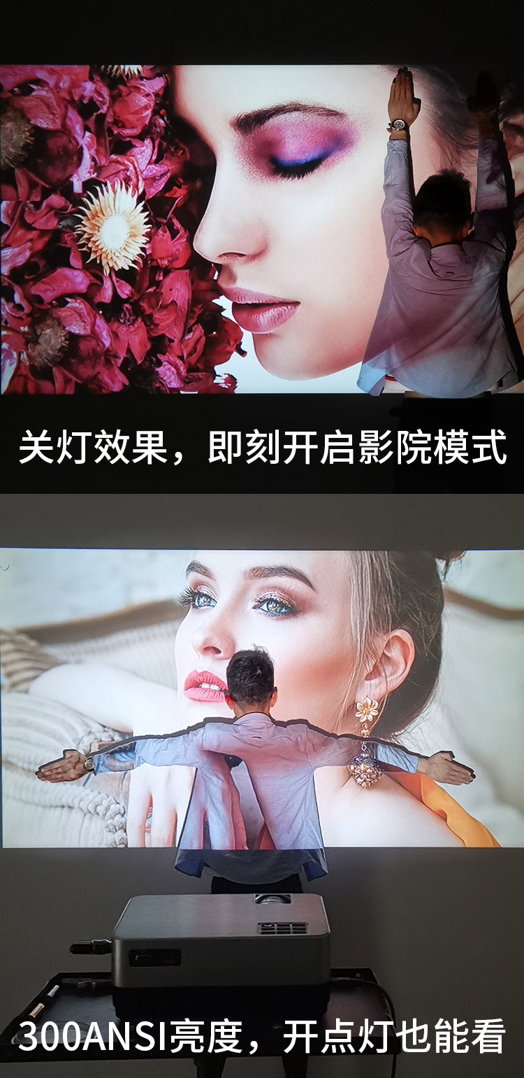 Máy chiếu Aet z3 4K siêu rõ ràng micro thông minh rạp hát tại nhà ngủ tập thể nhỏ cầm tay không có màn hình máy chiếu laser Android Điện thoại di động không dây Apple có màn hình văn phòng thương mại - Máy chiếu