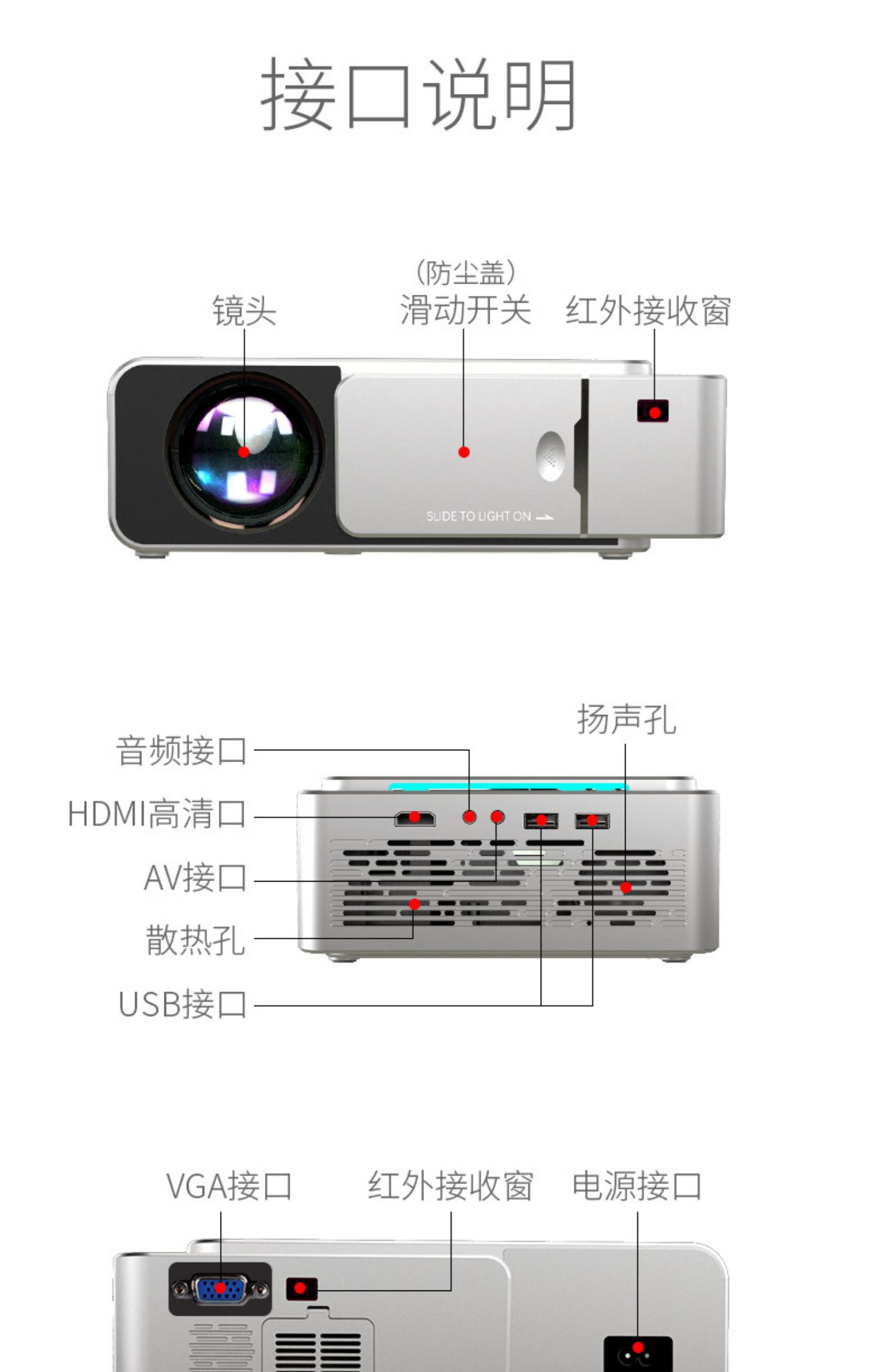 Máy chiếu di động Aet S3 nhà nhỏ cầm tay không dây wifi máy chiếu HD 1080p rạp hát tại nhà phòng ngủ ký túc xá laser không có màn hình TV có thể đúc tường Apple Apple với màn hình - Máy chiếu