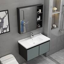 Modern bathroom washbasin cabinet combination ceramic integrated wash basin toilet simple wash Table Rock plate wash basin