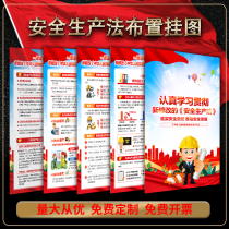 2021 new version of the safety production law publicity poster wall chart 2021 safety production Law Publicity Week theme poster display board safety production method poster safety production law publicity display frame