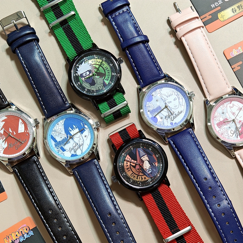 Naruto Merchandise Collaboration Watch Blind Box Naruto Sasuke Kakashi Anime Cartoon Electronic Wristwatch