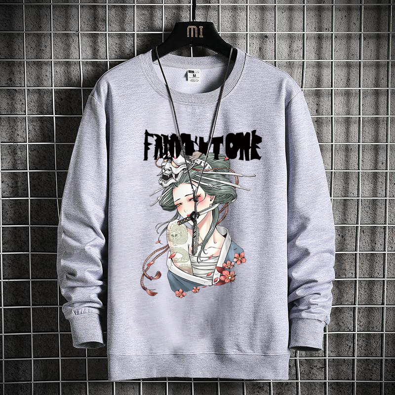 Fattened Plus Pullover Long-sleeved T-shirt Fat Guy Extra Large Loose Large 150kg Fat Man Printed Casual Trendy Sweater_voghion.com