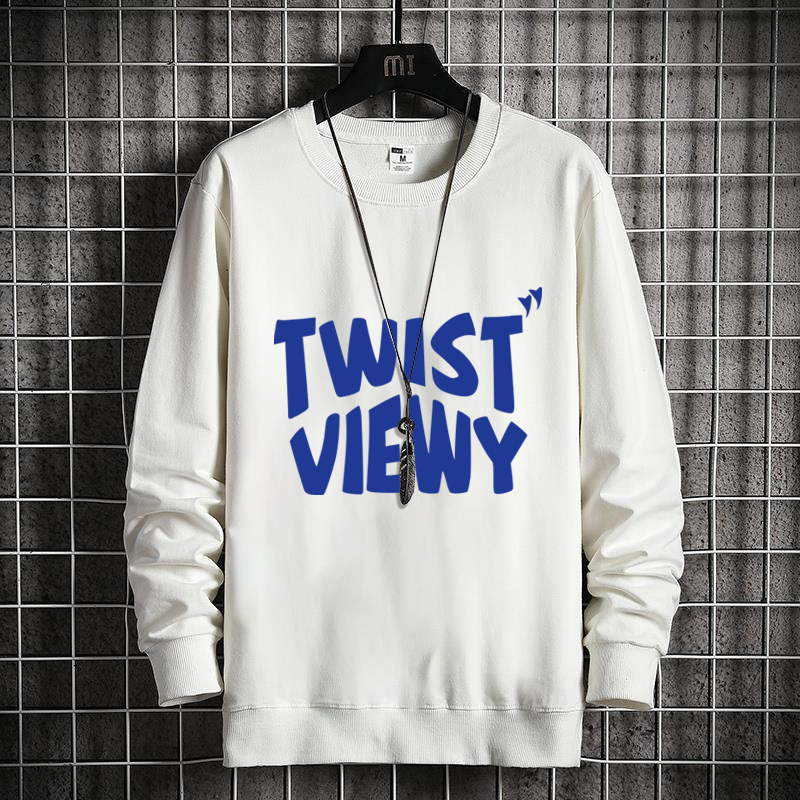 Fattened Plus Pullover Long-sleeved T-shirt Fat Guy Extra Large Size Loose Large 150kg Fat Man Printed Street Style Casual Sweater_voghion.com