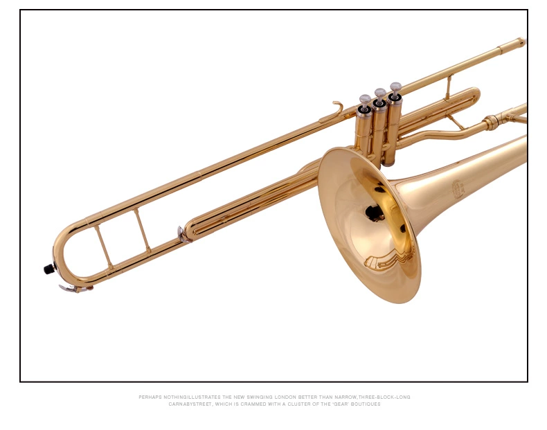 Xác thực không hứa hẹn nút kéo ống trombone VTB-E120 diễu hành thả trombone B có thể điều chỉnh pít-tông chính - Nhạc cụ phương Tây trống điện