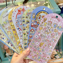 Three Lull SANRIO Katie cat KT Twin Neutron Stars PC Dog Cartoon Flat Sticker Hand Ledger BURN GOLD PASTE DECORATIONS
