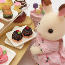 1:12 House food play scene accessories-strawberry chocolate cake