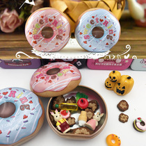 New Donut series Korean tinplate storage accessories box candy box biscuit box