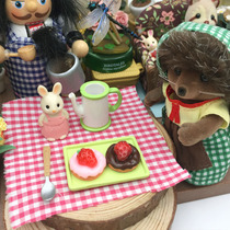 Simulation food play 1:12 Play House scene Mini accessories strawberry pie two colors optional