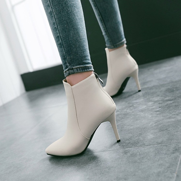 Đỏ giày màu be giày cưới phù dâu nhọn chuyên nghiệp stiletto cao gót giày kích thước lớn khởi động của phụ nữ kích thước nhỏ giày của phụ nữ XH