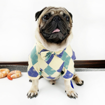 Bacon Pharmaine clothes Fat dog clothes Pet Gown neckline Autumn Winter Sweater Dress Snownery Clothes Gentleman Wind