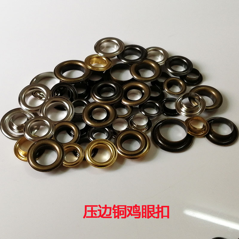 Brass crimped corneal buckle rivet Car tent hollow snap eye Billboard tag Air eye nail snap Hardware accessories