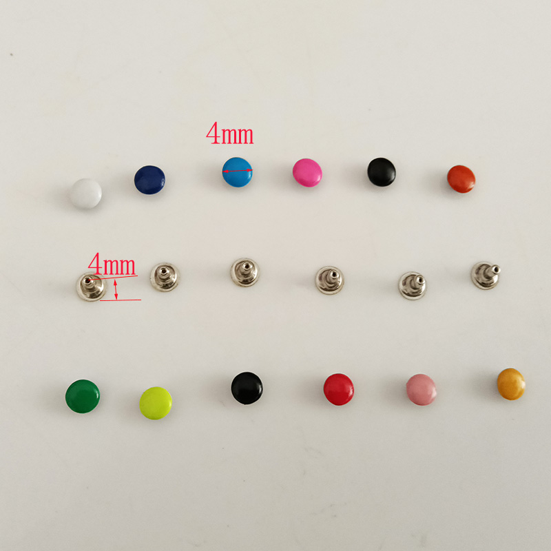 4mm Color Plane Crash Nail DIY Ornament Accessories Shoes Bag Children Clothing Primary and secondary single-sided rivet accessories can be customized 