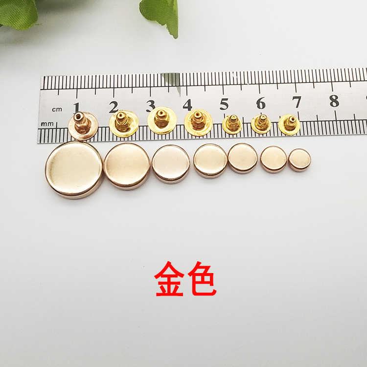 Bag belt fixed thick button diy rivet high flat child chess piece wheel nail round hat decoration bag metal accessories
