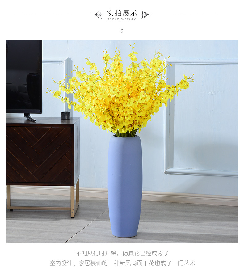 Lou qiao window decoration furnishing articles clothing store dry flower of large vase porcelain child continental high retro flower arrangement is long branches