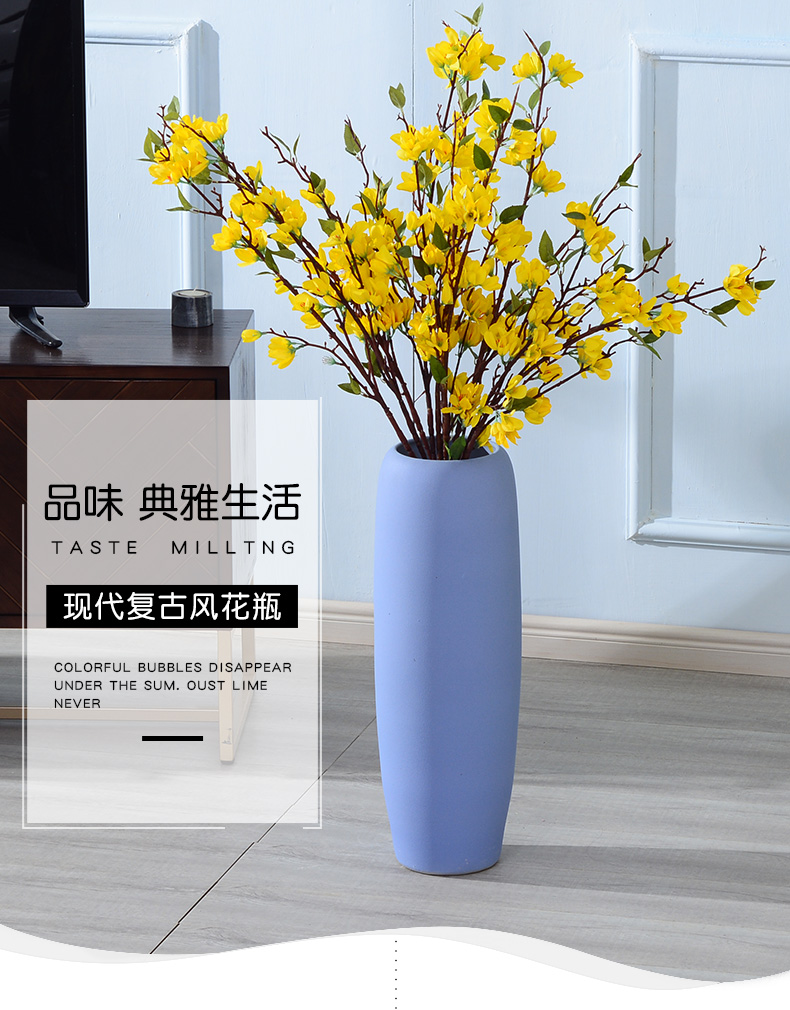 Lou qiao window decoration furnishing articles clothing store dry flower of large vase porcelain child continental high retro flower arrangement is long branches