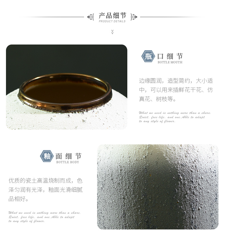 Dew said sitting room TV ark opportunely creative home furnishing articles decorative ceramic vase landing simulation flower arranging flowers suit to restore ancient ways
