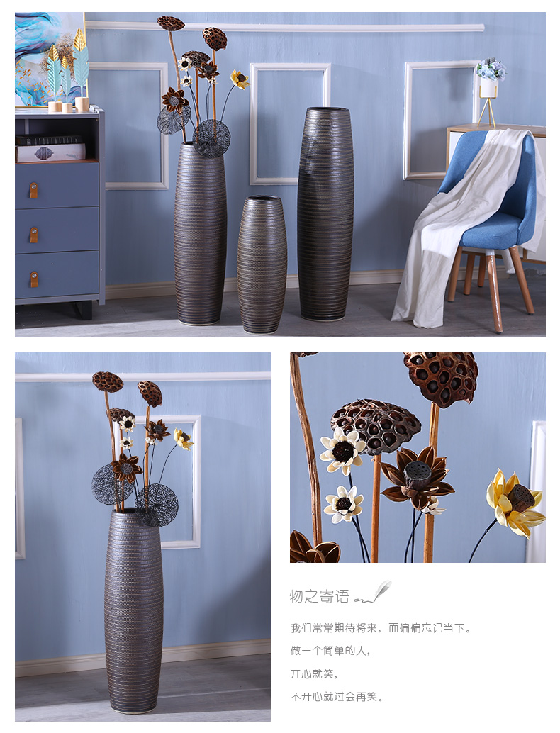 High creative vase furnishing articles dried flower arranging flowers sitting room be born long branches of boreal Europe style household small pure and fresh and large POTS