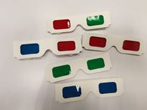 3D stereo red and blue glasses paper glasses direct storm computer TV special decoding glasses LOGO