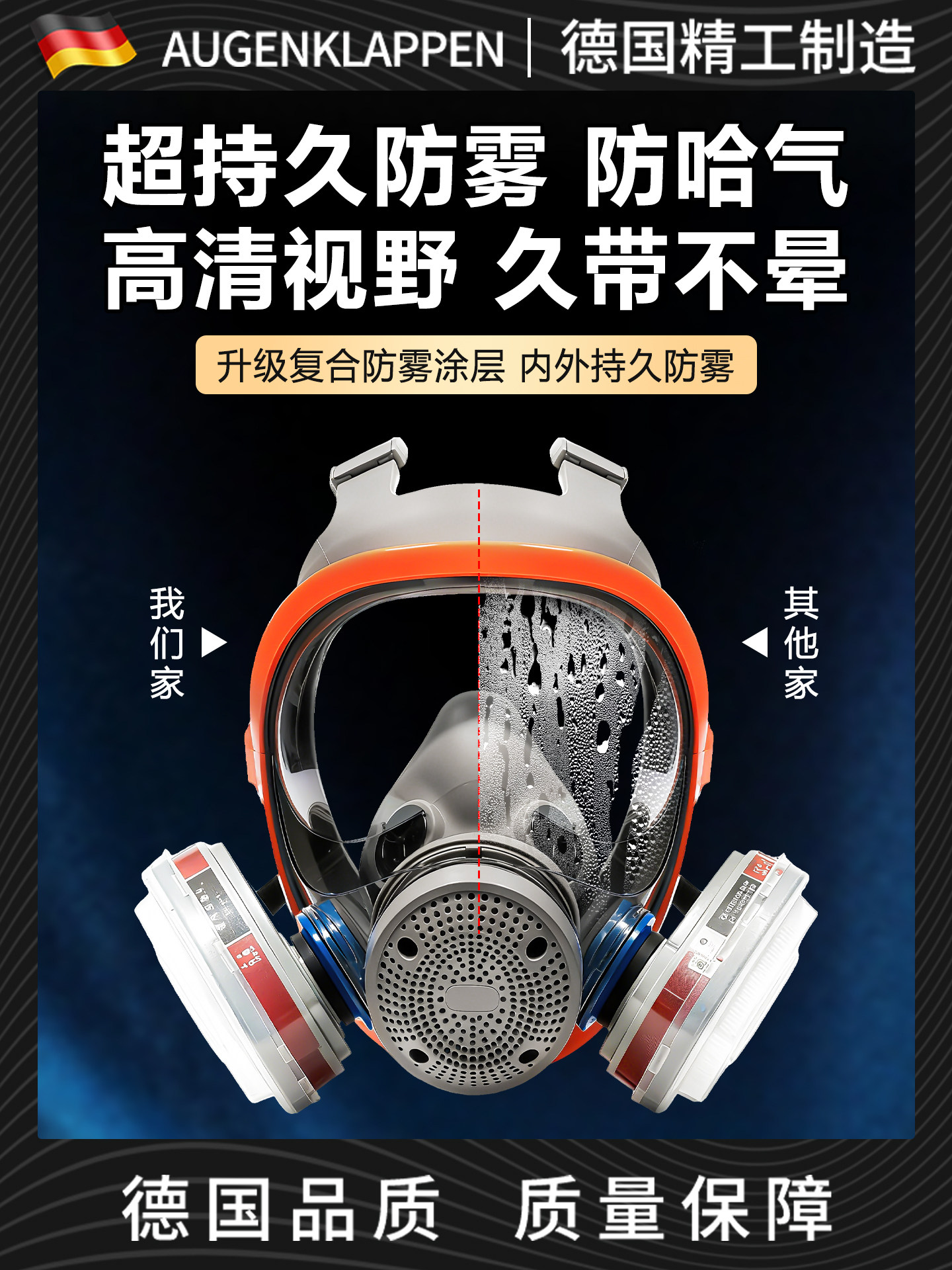 German Gas Mask Full-Face Mask Official Flagship Store Spray Painting Special Protective Chemical Gas Experiment Toxic Gas