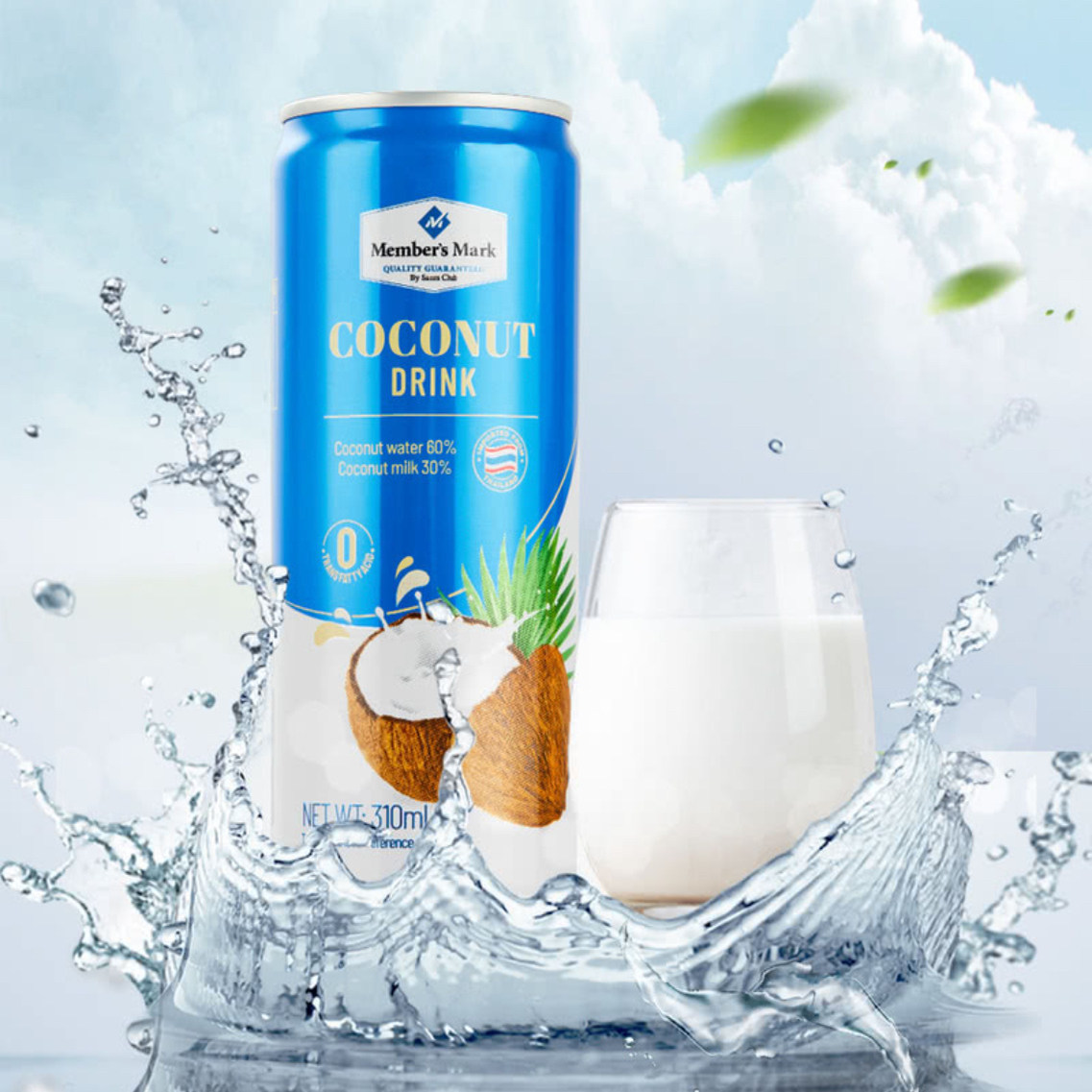 山姆代购泰国进口椰子饮料310ml,60%椰子水+30%椰子汁,夏日解渴神器!-椰汁水-淘宝好物网