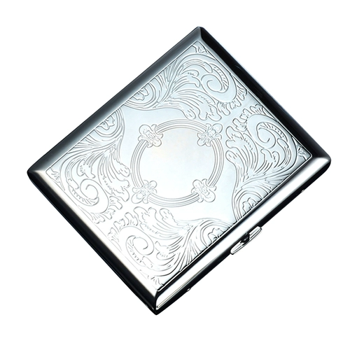 Портсигар из нержавеющей стали, мужская ультратонкая креативная банка для хранения, 20 шт, делается под заказ, подарок на день рождения