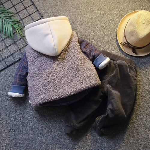 Комплект для мальчиков, детский пуховик, жилет, утепленная рубашка, 2020, в западном стиле, 3 предмета