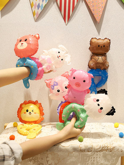 儿童手腕气球装饰生日布置幼儿园礼物六一儿童节手持充气手环玩具