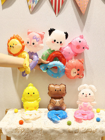 儿童手腕气球装饰生日布置幼儿园礼物六一儿童节手持充气手环玩具